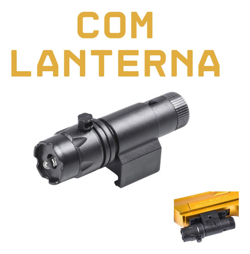 Arminha Gel Desert Glock Automática C/ Silenciador/lanterna Dourado