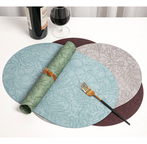 Posavasos Ovalados, Tallados En 3d Con Flores, Duraderos, Pa