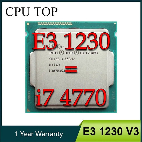 Cpu Processador Intel Xeon E3 1230v3 Equivale A ( I7 4770 )