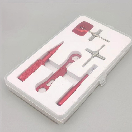 Juego De Herramientas De Reparación De Carrete De Rojo