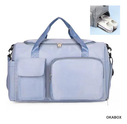 Mochila Bolsa T-80 Academia Natação Camping Feminina - Cinza