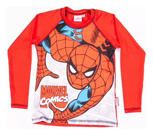 Remera Uv Niños Fps+50 Spider-man. Licencia Marvel.