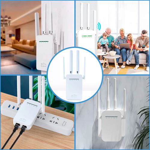Repetidor De Sinal Wi-fi 4 Antenas Alta Velocidade Wireless