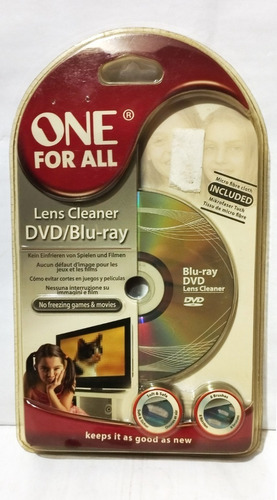 One For All - Limpiador De Lentes De Dvd - Bluray (sellado)