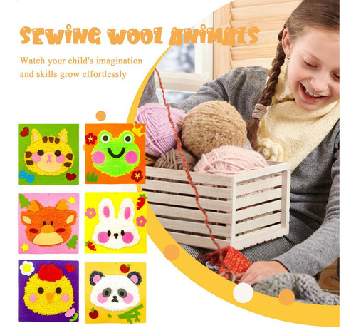 Kits De Bordado Com Agulha Perfurada Kit De Pintura De Lã