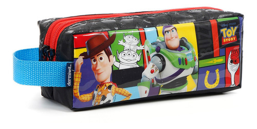 Imagem 2 de 5 de Estojo Infantil Escolar Soft 2 Divisoes Toy Story Original