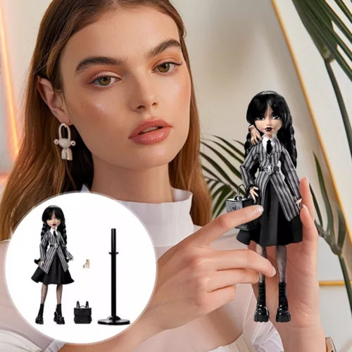 Muñeca Y Accesorios Monster High Wednesday Addams, 25 Cm