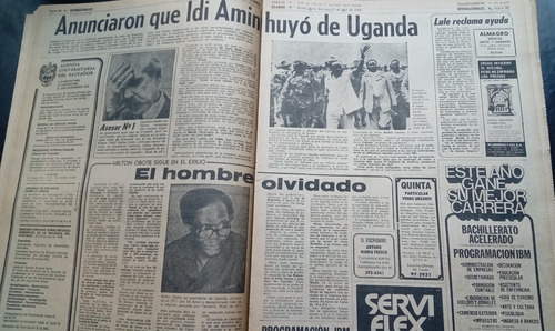 Clarín 15/4/79 Galíndez Campeón Mundial Idi Amin Uganda (Usado)
