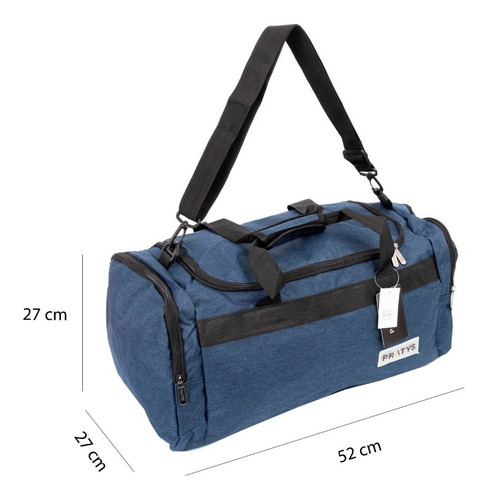 Bolso Deportivo Grande Gimnasio Viajes Reforzado Futbol Color Azul Oscuro