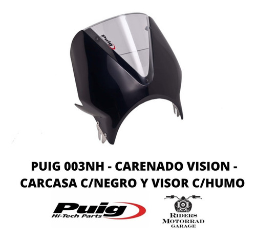 Imagen 1 de 6 de Puig 003nh-carenado Visión-carcasa C/negro Y Visor C/humo