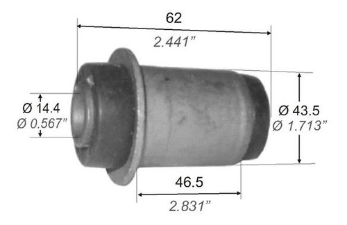 Imagen 2 de 3 de Buje De Parrilla Delantero Capemi Chrysler Neon 1995-1999