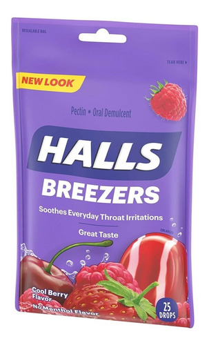 Caramelos Halls Breezers Cool Berry Alivia Garganta Irritada