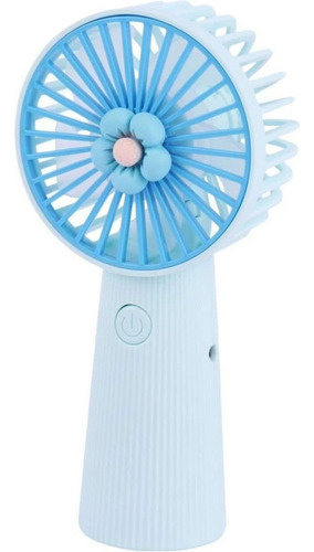 Mini Ventilador Portátil Recargable Floral Mano Usb 5 Aspas