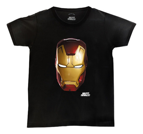 Iron Man Casco  - Remera 100% Algodón 