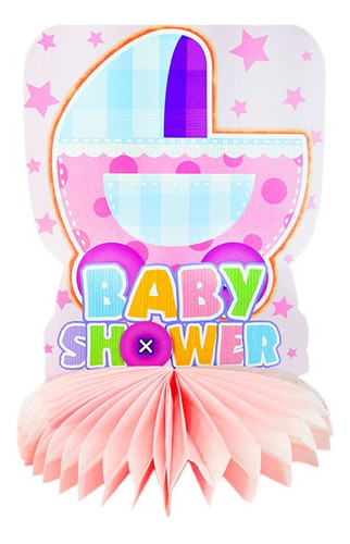 Centro De Mesa Baby Shower Rosado