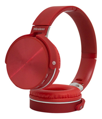 Fone De Ouvido Wireless Bluetooth Headset Microfone Vermelho