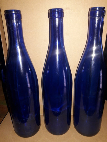 Botellas  Vacias Azul Cobalto 750ml