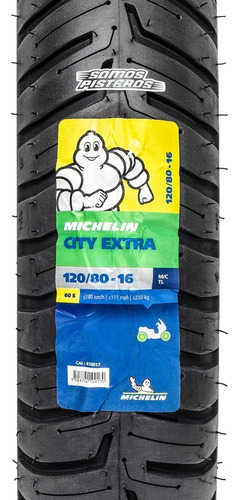 Llanta 120/80-16 Michelin City Extra 60s Uso Sin Camara