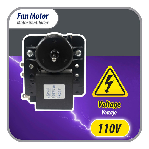 Motor Ventilador 110v 60hz 0.12a 7.5w 2500rpm Ccw Eje 41mm