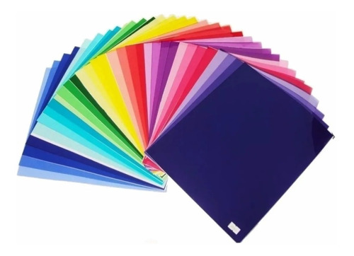 5x Filtro Gelatina Colorido 25x30cm - 0,075mm