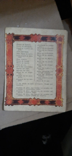 Antiguo Librillo Rezo Del Santo Rosario. (Usado)