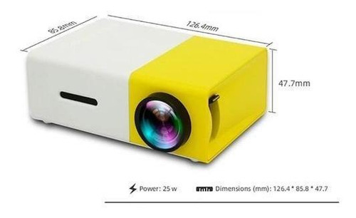 Mini Projetor Portatil Yg300 Pro 800 Lumens Até 80 Polegadas