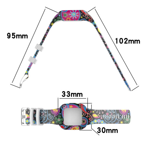 Para Correa De Reloj De Impresión De Silicona Garmin Vivofit
