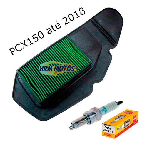 Kit Filtro De Ar + Vela Para Pcx 150 2012 À 2018