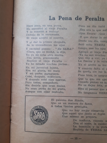 Cosas De La Tierra- Colección De Yerba Sara Montevideo 1940 (Usado)