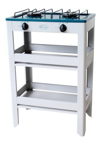 Estufa con alimentación a gas - Fraga P906 color gris/verde - 2 hornallas