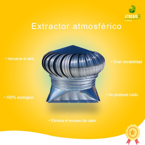 Extractor Atmosferico De 18      En Lamina Galvanizada