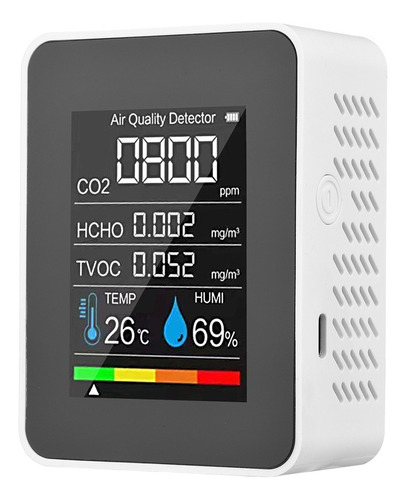 Monitor Portátil De Calidad Del Aire Detector De Co2 Interio