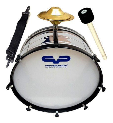 Bombo Pyp Murga 22'' 6 Tensiones Pintado Epoxi C/platillo