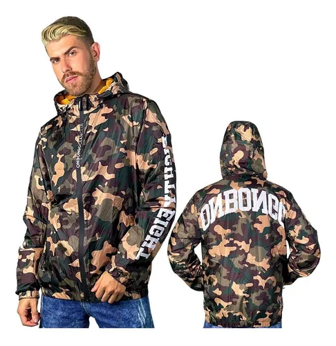 Corta Vento Onbongo Masculino Blusa Aberto Com Capuz B065a