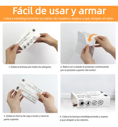 10 Pzs Mata Extermina Cucarachas De Trampas Para Insectos