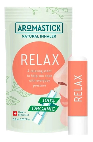 Aromastick - Inalador Nasal - Aromaterapia - Relax Cor Laranja
