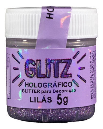 Glitter Holográfico Decoração Glitz Comestível Várias Fab