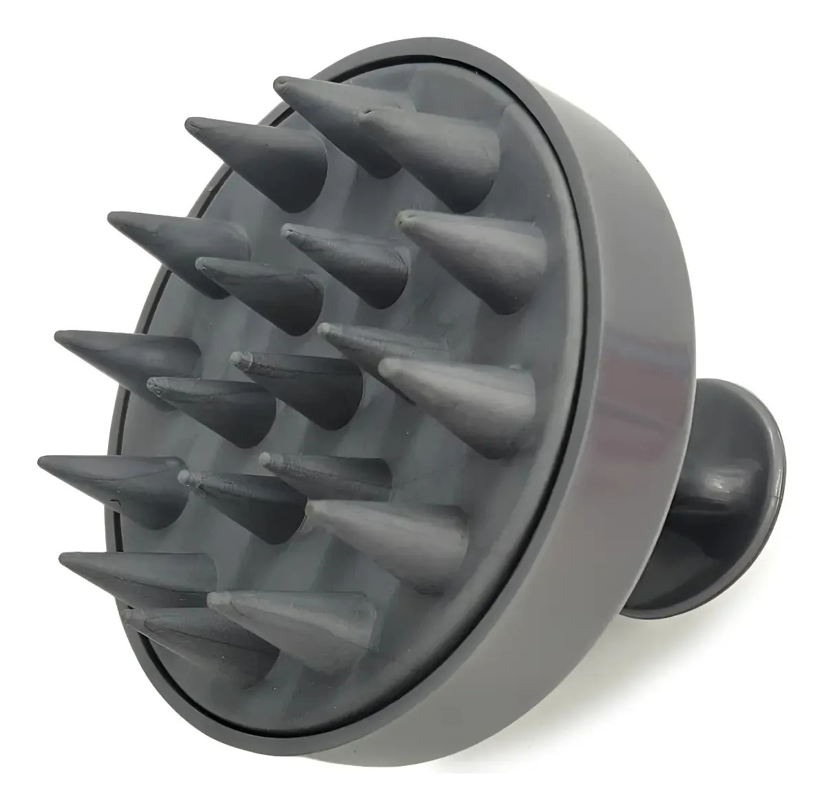 Escova Massageadora Capilar Silicone Antiqueda Cor Prateado