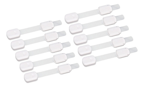 Pack 8 Seguros Ajustables Y Flexibles Para Niños Y Bebés - Seguridad En Cajones, Muebles, Refrigerador, Wc - Seguridad Traba Puertas - Protección Multipropósito Bebés - Myg Hogar