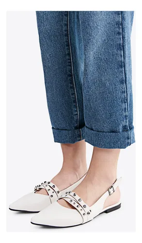 Zapatos Mule De Mujer Viamo Abbie Hueso
