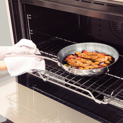 Frigideira Tramontina Grano 62155260 em Aço Inox com Corpo Triplo e Cabo 26 cm 2,2 Litros Prata