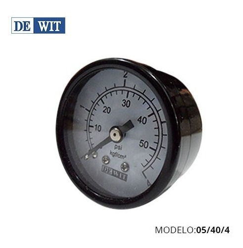 Manómetro. Marca: Dewit. Modelo: 05/40/4