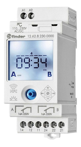 Timer Temporizador Horario Digital Finder 12.62 Nfc 16a