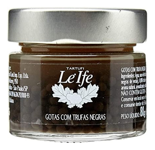 Gotas De Trufa Negra Le Ife 80g Unidade França Frasco