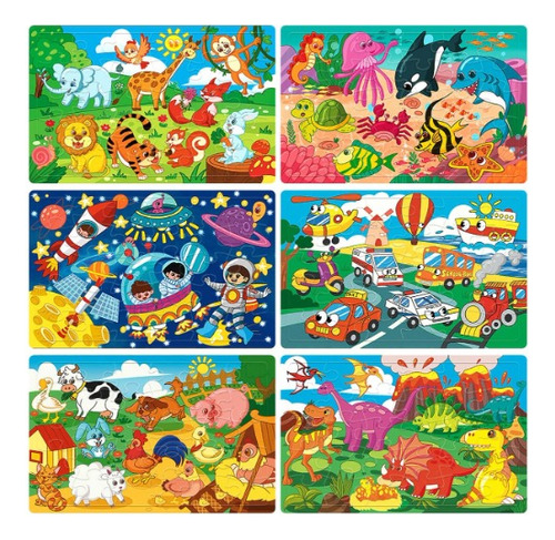 Rompecabezas 30piezas Madera Wooden Jigsaw Puzzles 6 Temas