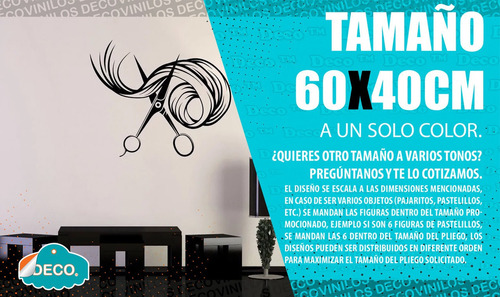 Vinil Tijeras Con Cabello Deco®