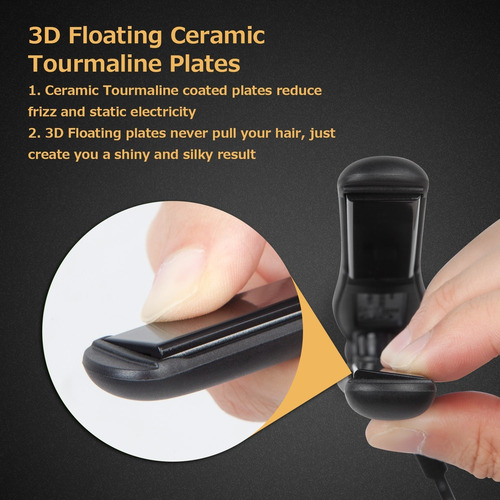 Amovee Mini Plancha Smart Ceramic Tourmaline Hair Straigh...