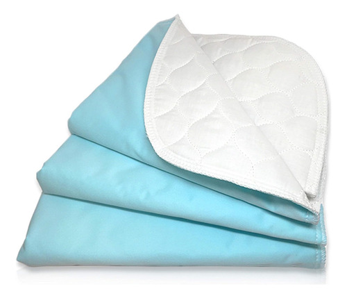 Cubre Camas Springspirit Color Blanco Y Azul Impermeable