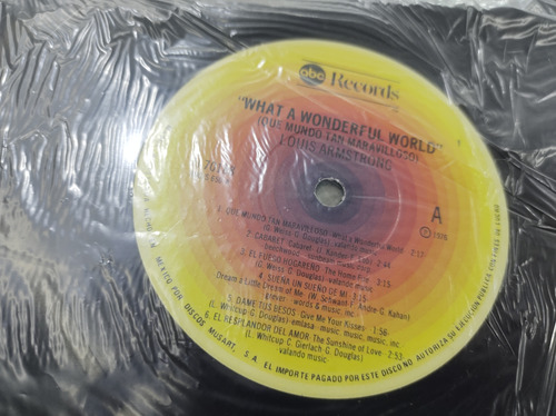 Louis Armstrong - What A Wonderful World - Vinilo Lp Vinyl (Usado)