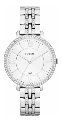 Reloj Fossil Es3545 Jacqueline Acero Plateado Original Dama